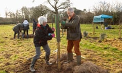 Transition Town Wellington volunteers at work on Fox's field forest garden in Tonedale.