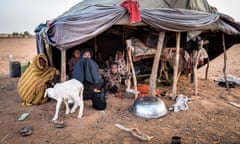 The Haydel family in front of their tent next to their master Sheikh Ouled Mhammed’s house