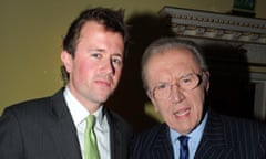 Sir David Frost with Miles at a Tatler party in London in 2012.