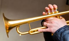 Musician playing the trumpet