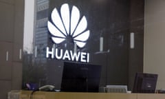 Huawei’s logo in a store in Beijing, China