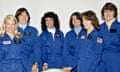 From left: Rhea Seddon, Kathy Sullivan, Judy Resnik, Sally Ride, Anna Fisher and Shannon Lucid in 1979.