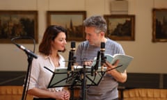Claudia Huckle and Justin Brown conferring  in the Champs Hill recording of Das Lied Von Der Erde, August 2021