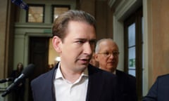 Sebastian Kurz arriving at court