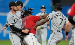 Jose Ramirez and Tim Anderson exchange punches