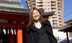 Miho Suzuki (24) at Shinto shrine near her university in Tokyo. Photo by Androniki Christodoulou