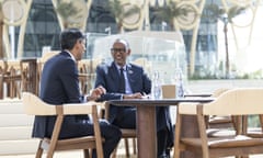 Rishi Sunak with the president of Rwanda, Paul Kagame, last week.