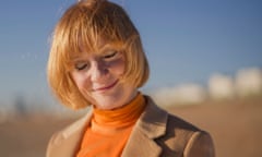 Jane Horrocks on Brighton beach.