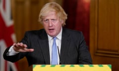 Coronavirus - Tue Jun 23, 2020<br>Handout photo issued by 10 Downing Street of Prime Minister Boris Johnson during a media briefing in Downing Street, London, on coronavirus (COVID-19). PA Photo. Picture date: Tuesday June 23, 2020. See PA story HEALTH Coronavirus. Photo credit should read: Andrew Parsons/10 Downing Street/Crown Copyright/PA Wire NOTE TO EDITORS: This handout photo may only be used in for editorial reporting purposes for the contemporaneous illustration of events, things or the people in the image or facts mentioned in the caption. Reuse of the picture may require further permission from the copyright holder.