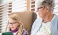 Care Home Grandmother Grandchild reading book