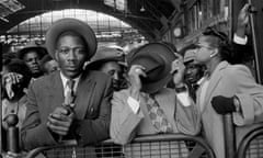 West Indian immigrants arrive at Victoria Station, London in 1956
