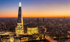 The Shard at dusk.