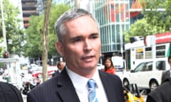 Former MP Craig Thomson arrives at the Melbourne County court where he is appealing a three month sentence, Monday, Dec 15, 2014. Mr Thomson is facing charges of over the misuse of his Health Services Union credit cards. (AAP Image/David Crosling) NO ARCHIVING