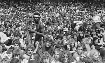 A previously unpublished photograph of the crowd in the Cockpit at the Rolling Stones’ Hyde Park concert on 5 July 1969.