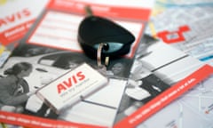 Avis car hire keys and fob.