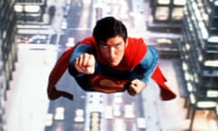 A still from the film Superman, played by Christopher Reeve.