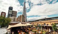 Shard attack … Vinegar Yard beer garden next to London Bridge station