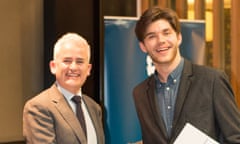 Liam Mullen receives first prize – an iPad pro.