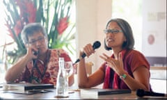 Andreas Harsono and Galuh Wandita at Ubud writers and readers festival.