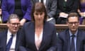 Rachel Reeves making a statement in the Commons on public finances