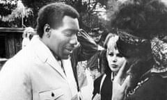 Eleanor Barooshian with Otis Redding, left, and Jimi Hendrix at the Monterey pop festival in 1967