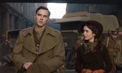 Nicholas Hoult and Lily Collins in the film TOLKIEN