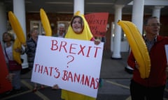 Protesters at a Vote Leave rally in York