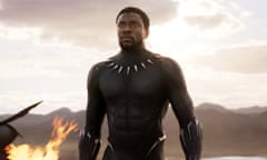 Chadwick Boseman in a scene from Black Panther
