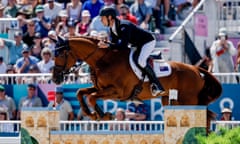 Chris Burton of Australia riding Shadow Man on their way to a silver medal at the Paris 2024 Olympic Games.