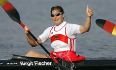 Birgit Fischer on her way to eight Olympic golds