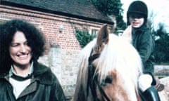 Lin Russell her daughter Megan riding a horse