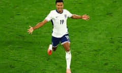 Ollie Watkins after scoring the winning goal against the Netherlands on Wednesday 10 July.