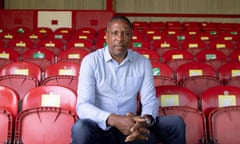 Viv Anderson at the grounds of Altrincham Football Club