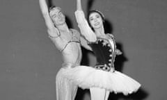 Rudolf Nureyev and Margot Fonteyn during a rehearsal of Le Corsaire, 1962.