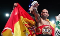 World Championship Boxing - Sheffield Arena<br>Kiko Martinez celebrates victory against Kid Galahad in the International Boxing Federation World Feather Title bout at Sheffield Arena. Picture date: Saturday November 13, 2021.