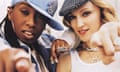 Missy Elliot and Madonna featured in a Gap ad in 2003. They are seen pointing at the camera