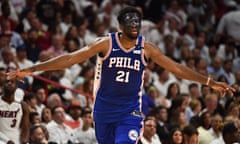 Joel Embiid shined in his return from an orbital fracture as the Sixers won Game 3 of their first-round series with the Heat.