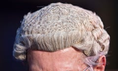 Barrister wearing wig