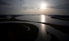 The Coorong near the mouth of the Murray River where it flows into the Great Australian Bight. Photograph taken in 2013. Photograph by Mike Bowers. Guardian Australia