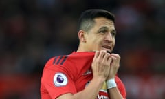 Manchester United v Southampton - Premier League<br>MANCHESTER, ENGLAND - MARCH 02: Alexis Sanchez of Man Utd looks dejected during the Premier League match between Manchester United and Southampton at Old Trafford on March 2, 2019 in Manchester, United Kingdom. (Photo by Simon Stacpoole/Offside/Getty Images)