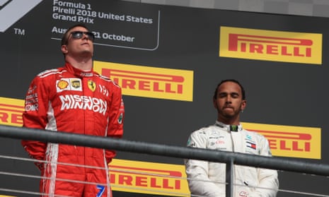 Kimi Räikkönen wins US Grand Prix with Lewis Hamilton unable to seal fifth F1 title – video