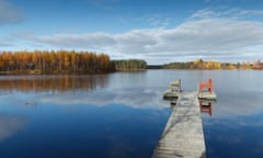 pier in the lake with chairs<br>E1RART pier in the lake with chairs