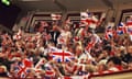 Flags are waved during the closing moments of the Last Night of the Proms at the Royal Albert Hall in London.