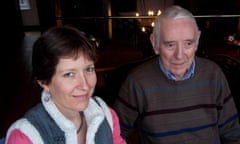 Catherine Edwards and her father on his 80th birthday