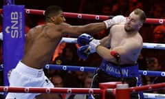 Anthony Joshua beating Otto Wallin in his last fight in December