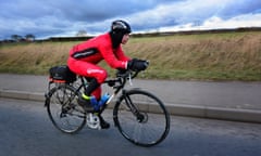 Steve Abraham cycling in Worcestershire.