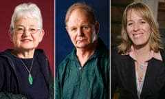 Authors composite: Jacqueline Wilson, Michael Morpurgo and Lauren St John who have joined Authors4Oceans