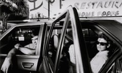 Gus Van Sant and Sandra Bernhard Sitting in a Car --- Image by   Darryl Estrine/Corbis