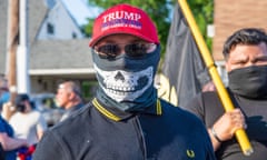 Potesters rally as Vice President Mike Pence visits the Fraternal Order Of Police, Philadelphia, USA - 09 Jul 2020<br>Mandatory Credit: Photo by Amy Harris/REX/Shutterstock (10707257ca)
A group from the "Proud Boys" orginization rally as Vice President Mike Pence visits the Fraternal Order Of Police in Philadelphia, Pennsylvania on Thursday, July 9, 2020.
Potesters rally as Vice President Mike Pence visits the Fraternal Order Of Police, Philadelphia, USA - 09 Jul 2020