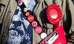 A Labour party member at a Momentum campaign event in Mansfield in February.